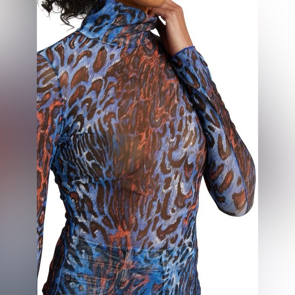 JONATHAN SIMKHAI  Asher Mesh Turtleneck Top Size xs - Picture 4 of 9